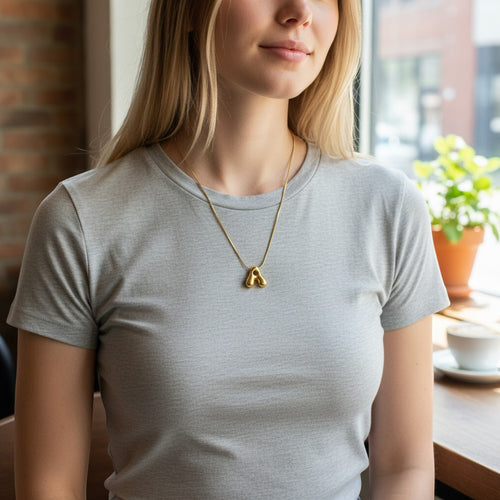 Ayshu chain with A  letter pendant