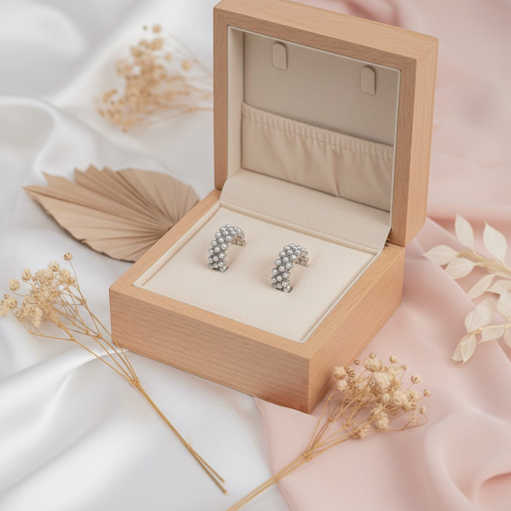 Rina half ring earring