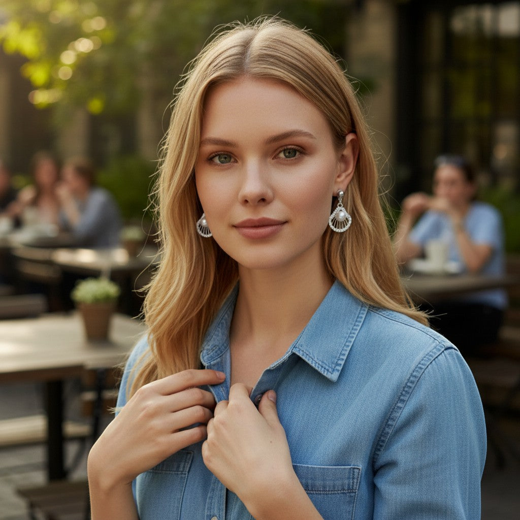 syma pearl drop earring