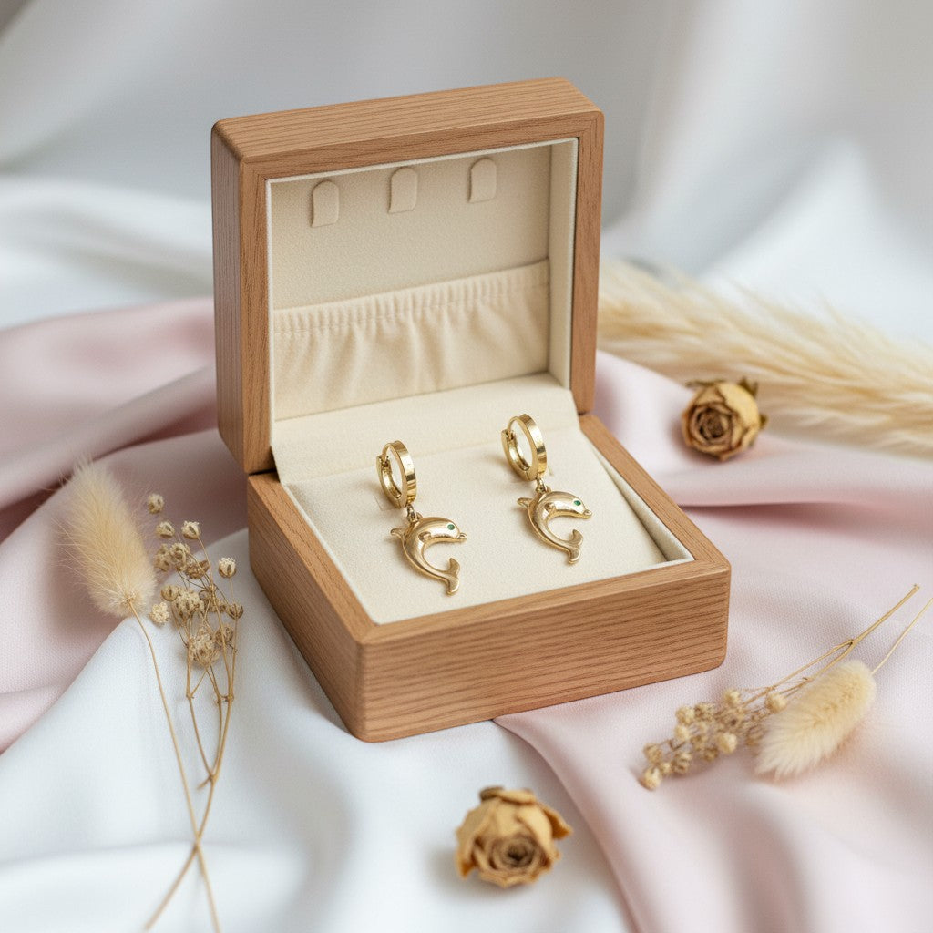 riya dolphin drop earring