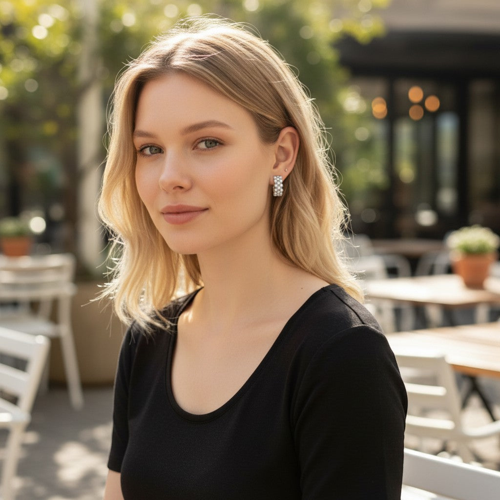 Rina half ring earring