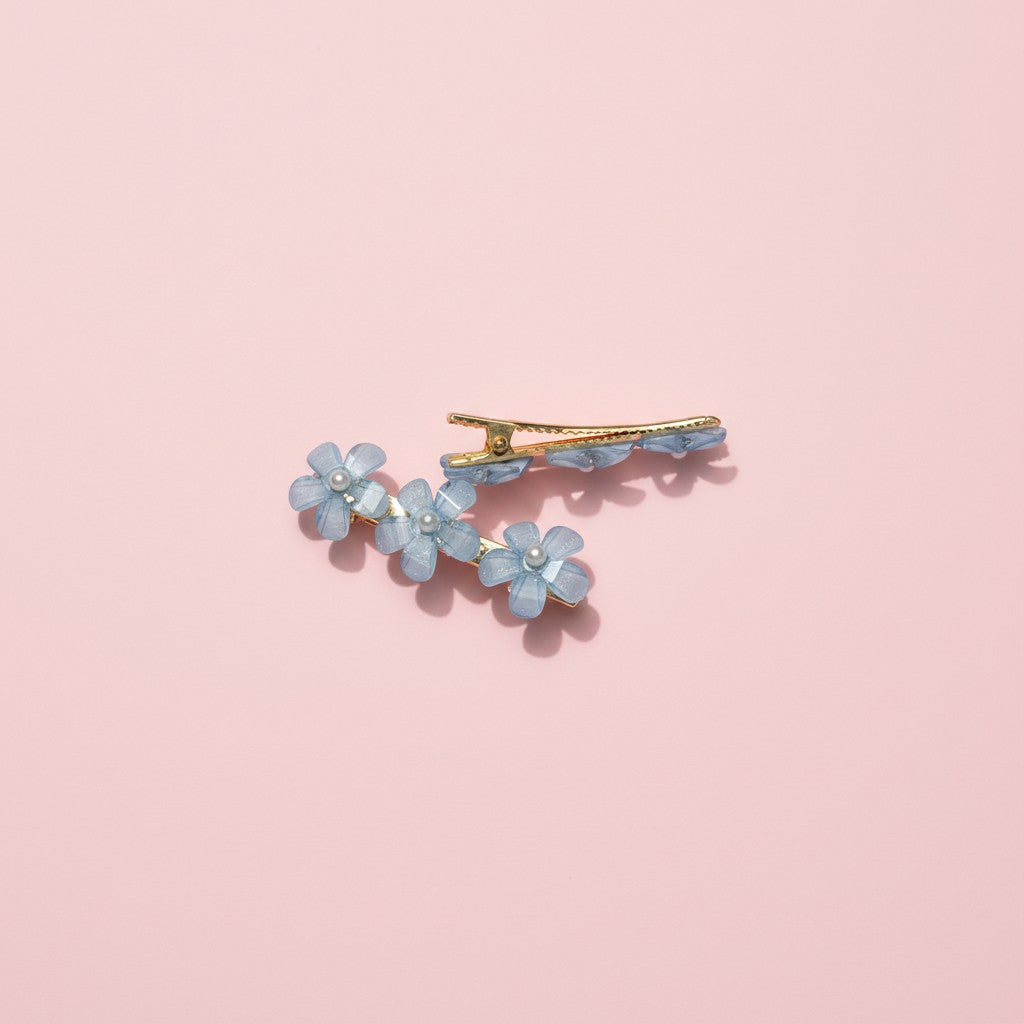 korean flower hair clip