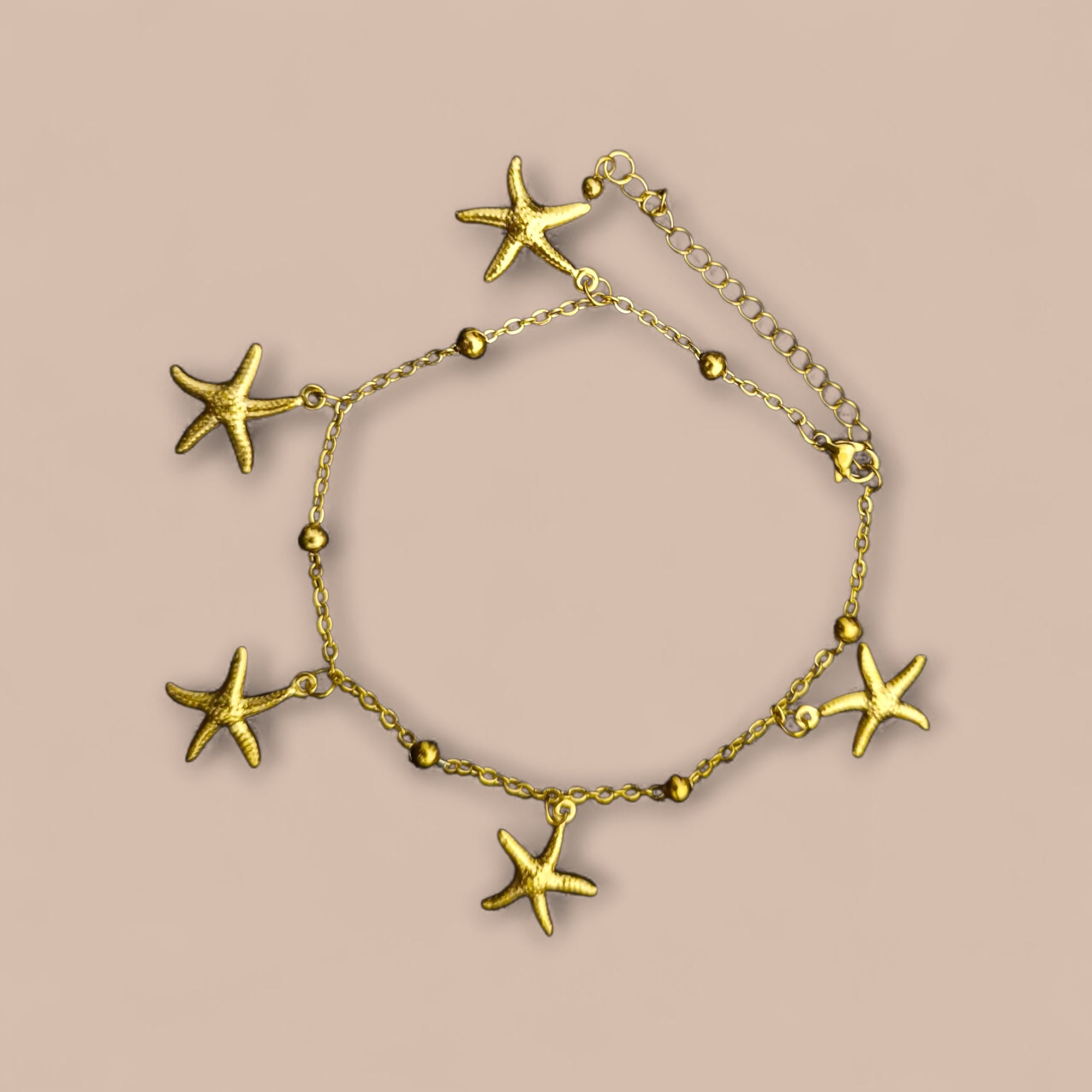 ANTI TARNISH bracelet with starfish charms 