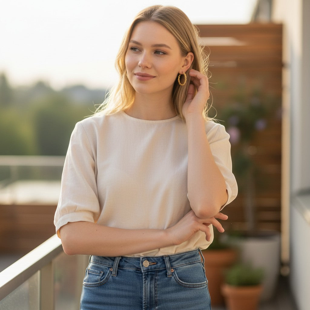 tira twisted hooped earrings